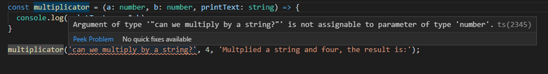 vscode showing same error about string as number