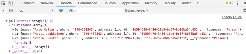 devtools shows allPersons array with 3 people