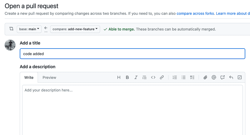 Open a new pull request
