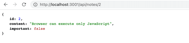 api/notes/1 gives a single note as JSON