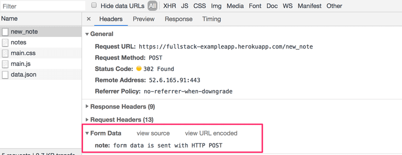 form data dropdown in developer tools