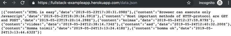 Datos JSON sin procesar